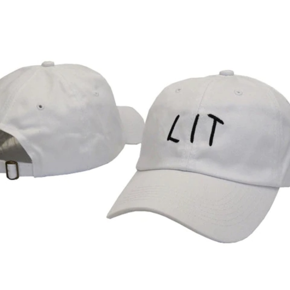 White Lit Dad Hat